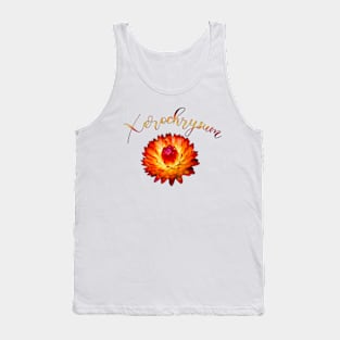 Bright Orange Strawflower Tank Top